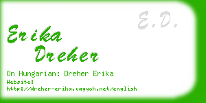 erika dreher business card